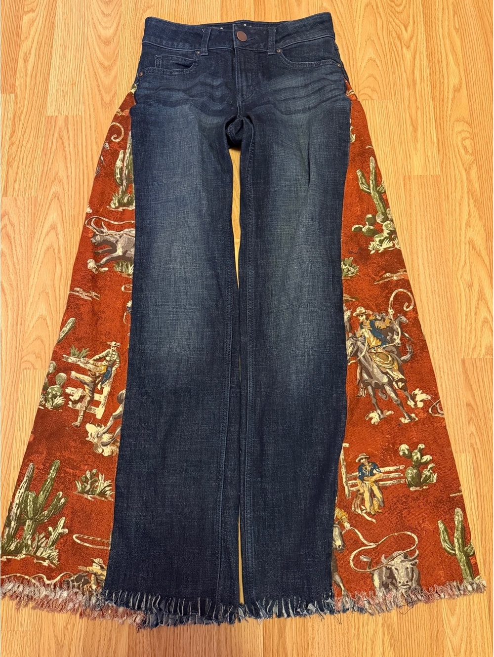 Custom Wideleg Jeans Western Wranglers Handmade size 1 x 33 - Picture 10 of 10